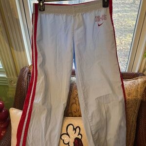 NIKE Cotton Pants Blue with Red Stripes Size Small